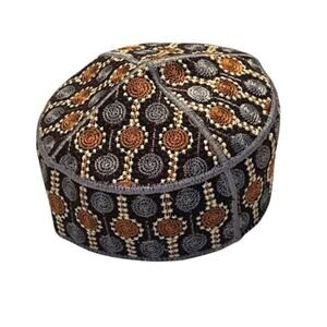 Muslim Prayer Hat Mosque Hat Namaz Hat Topi embroidered Kufi Hat Size: 58